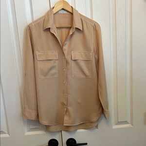 Babaton Button-Down Shirt with  Convertible Sleeves Sz Small